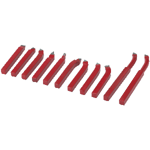 Coffrets de 11 outils de tour carbure brasé 10 x 10 