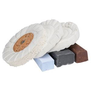 Set de polissage pour aluminium Ø 200 x 20 mm, Ø 16 mm, 6 pcs