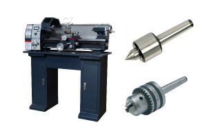Tour à métaux électronique Metalprofi JY250VL 750 mm socle, mandrin et pointe tournante inclus  
