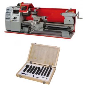 Tour à métaux électronique Holzmann ED400FD jeu de 9 outils à plaquette carbure 10X10 inclus 