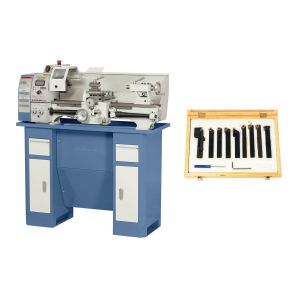 Tour à métaux Bernardo Profi 550WQV socle + Jeu de 9 outils à plaquette carbure 12x12 inclus 