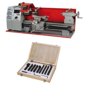 Tour à métaux électronique Holzmann ED400FD jeu de 9 outils à plaquette carbure 10X10 inclus 